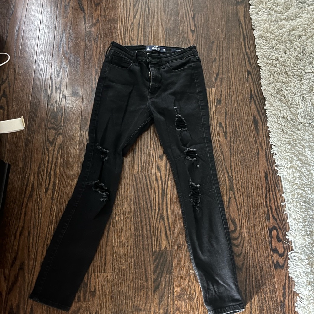 3) Hollister high rise crop skinny jeans w26 L 26